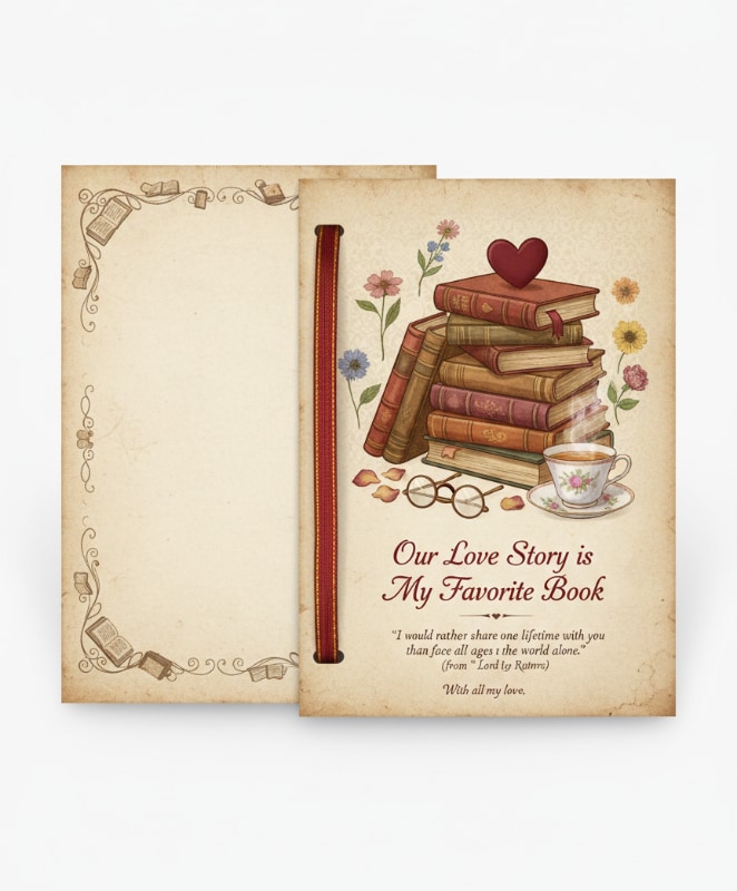 You Are My Favorite Story Valentines Card Girlfriend Book Lover Literary