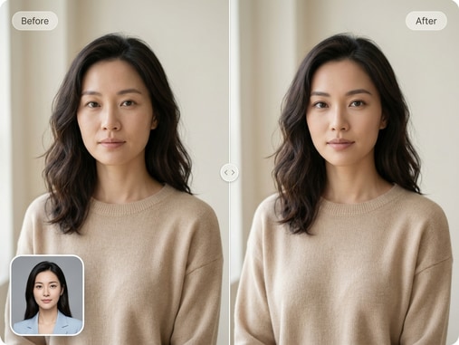 YouTube thumbnail face swap before and after comparison