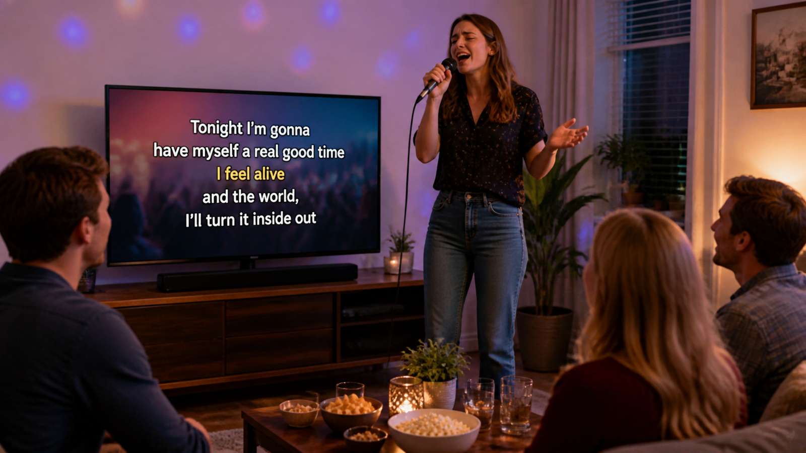 Source performance audio separated into vocal and instrumental karaoke stems