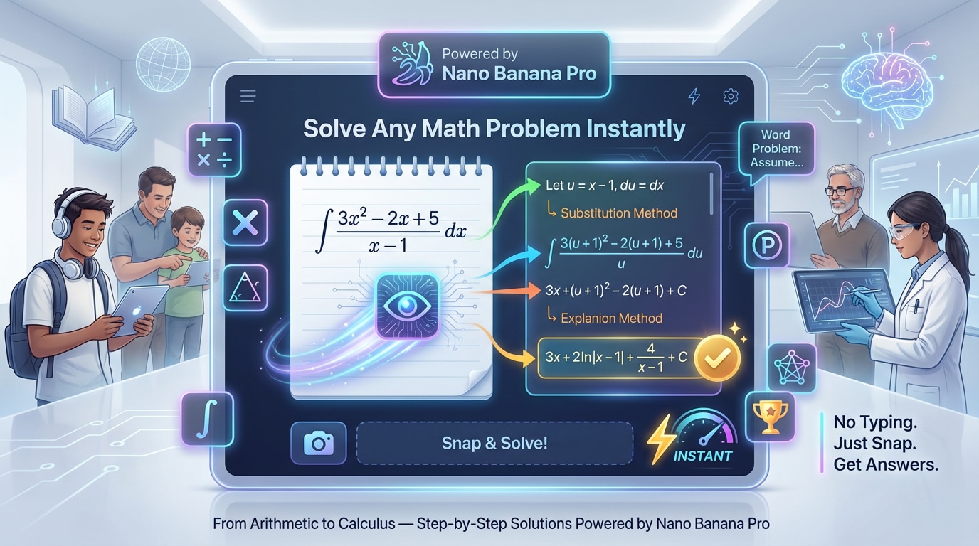 AI Math Solver in action