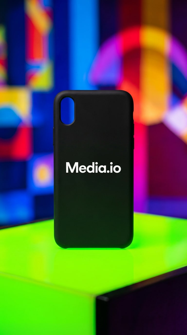 AI poster on wall mockup