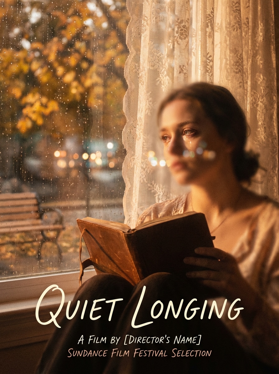 Romantic drama movie poster – AI prompt sample