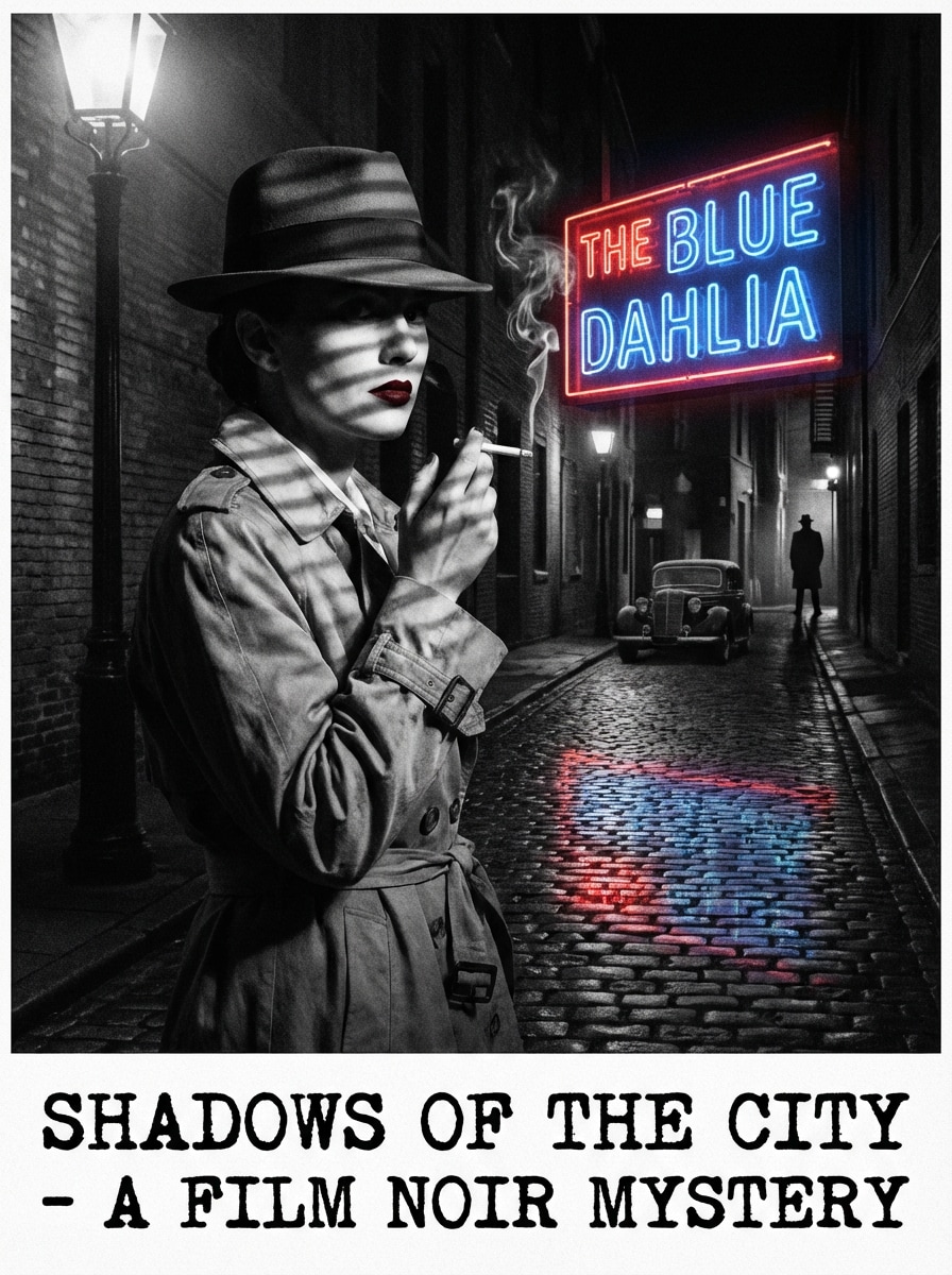 Classic film noir poster – AI prompt sample