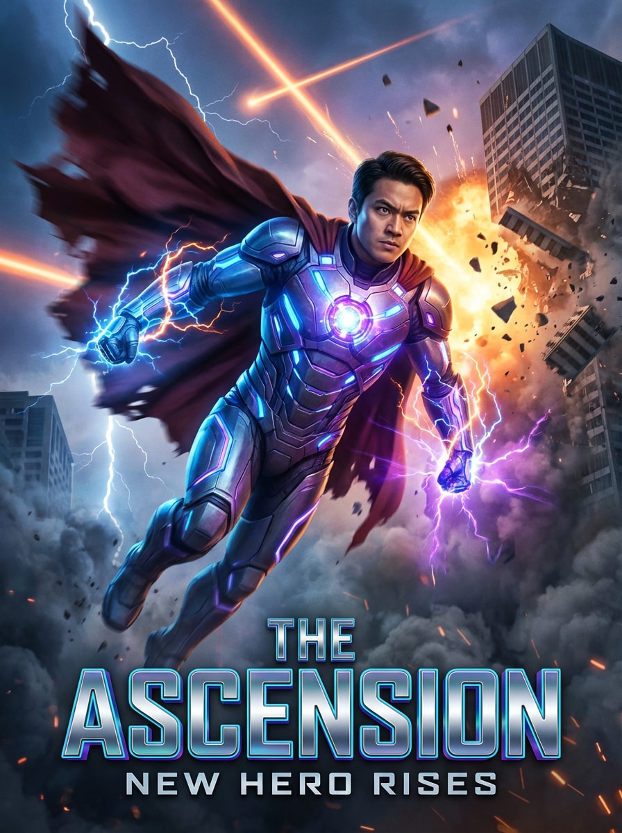 Superhero movie poster – AI prompt sample