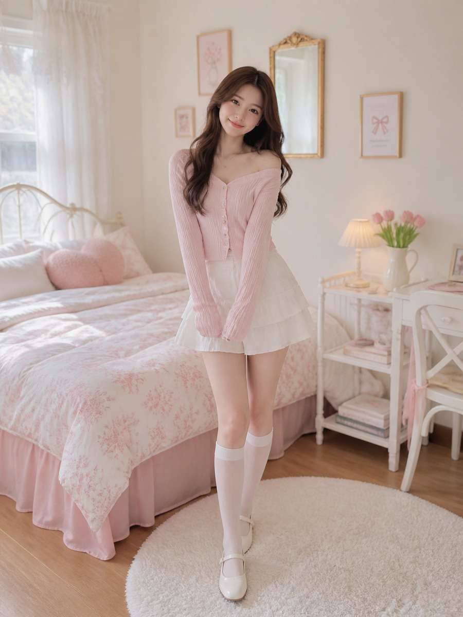 Soft Girl Bedroom Glow photo