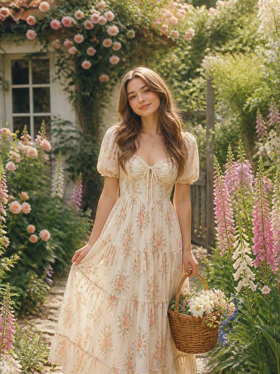 Cottagecore Garden Portrait photo