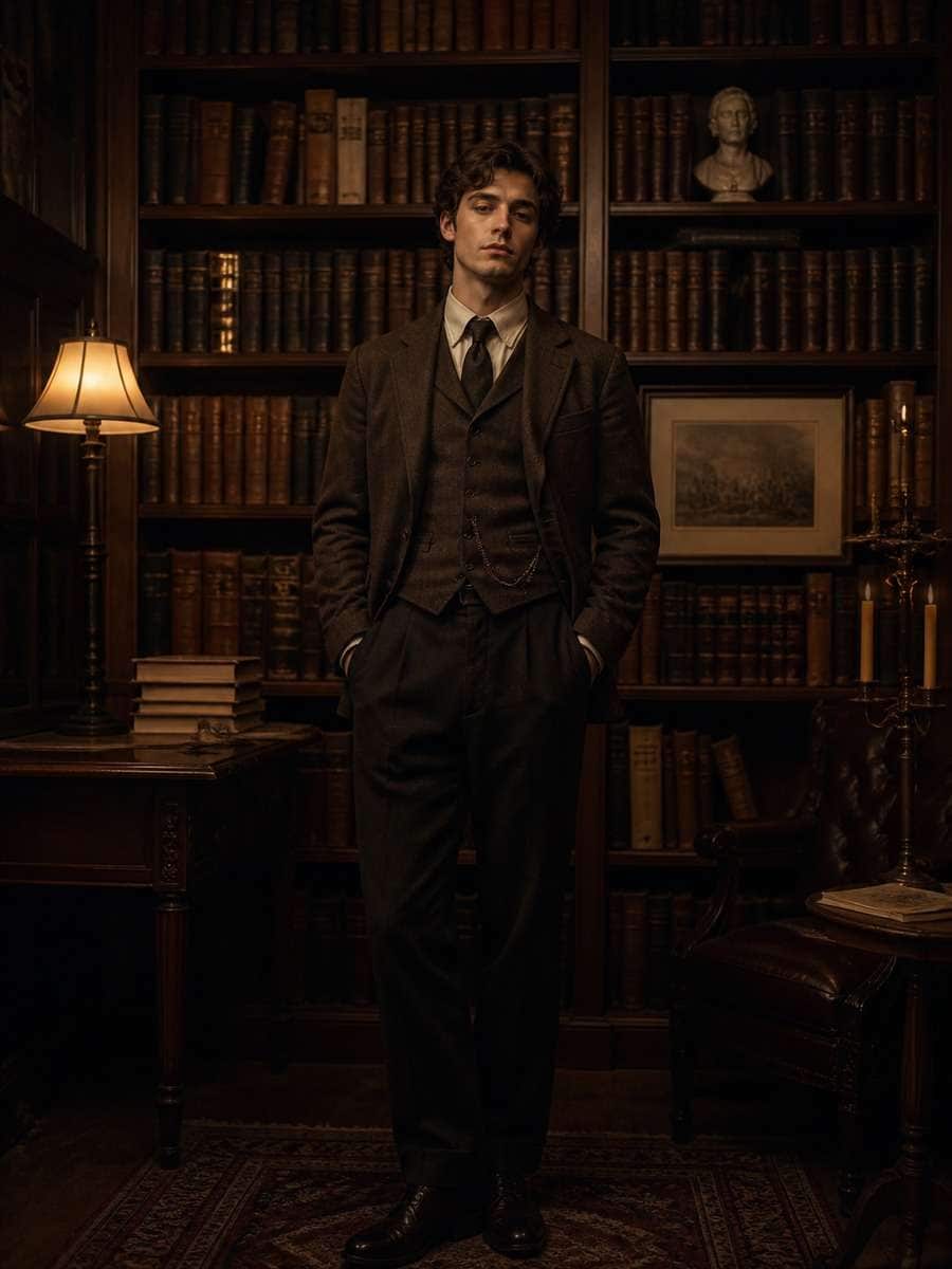 Dark Academia Library Mood photo