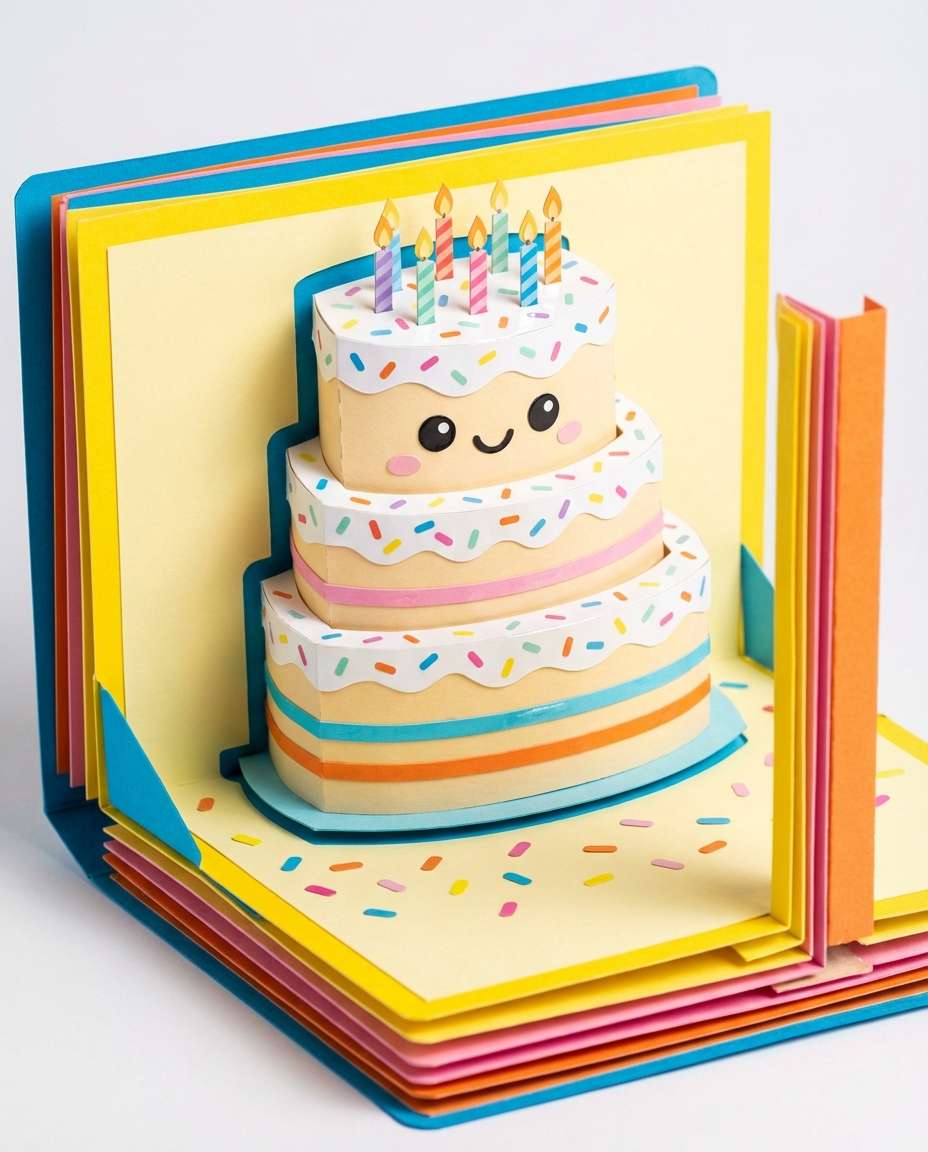kawaii birthday cake photo