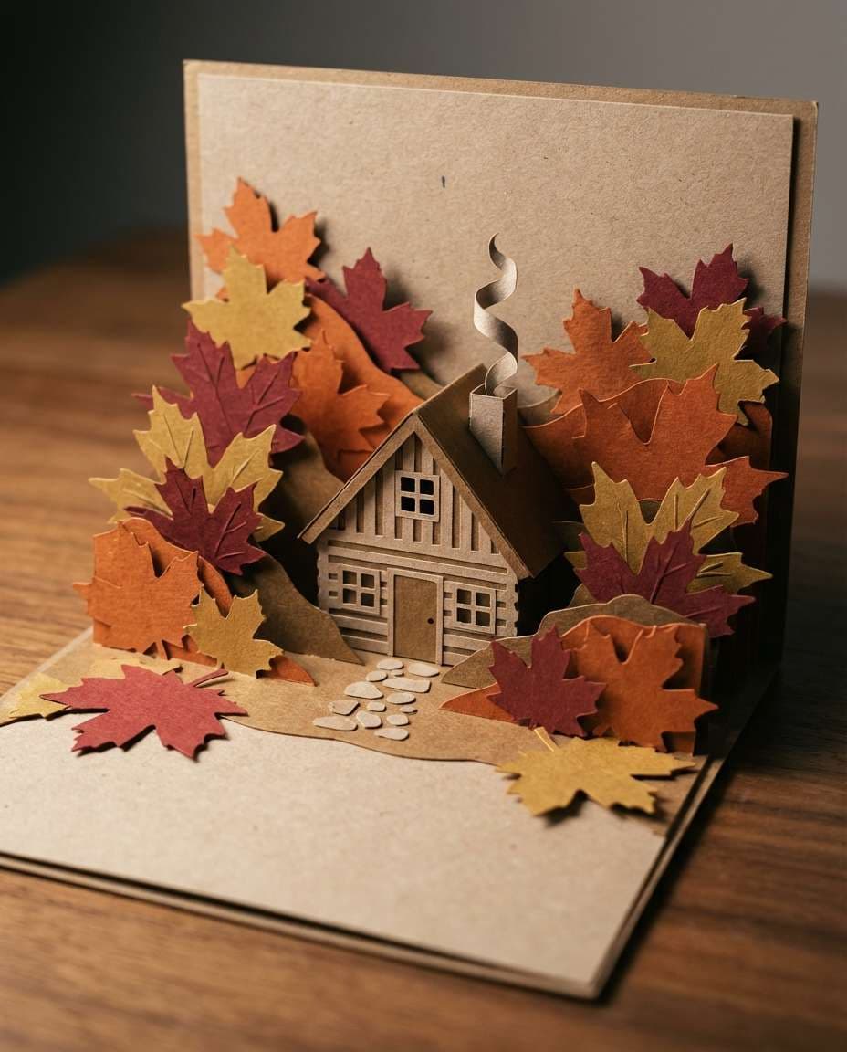 autumn cabin layers photo