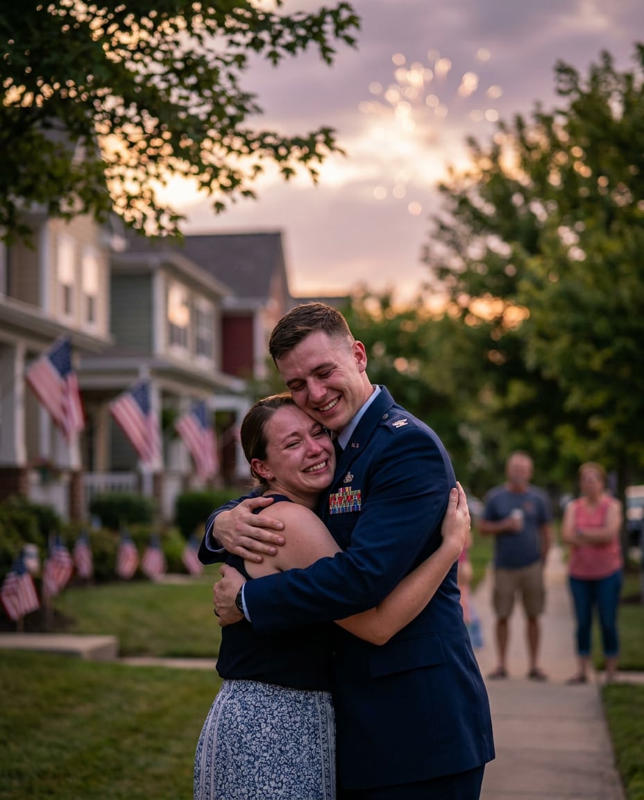 homecoming hug moment photo