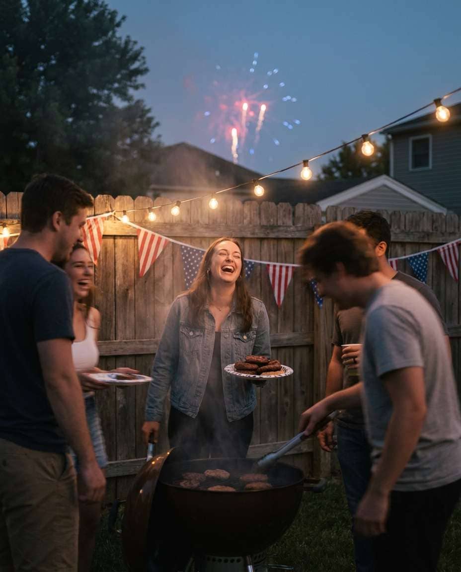backyard bbq candid photo