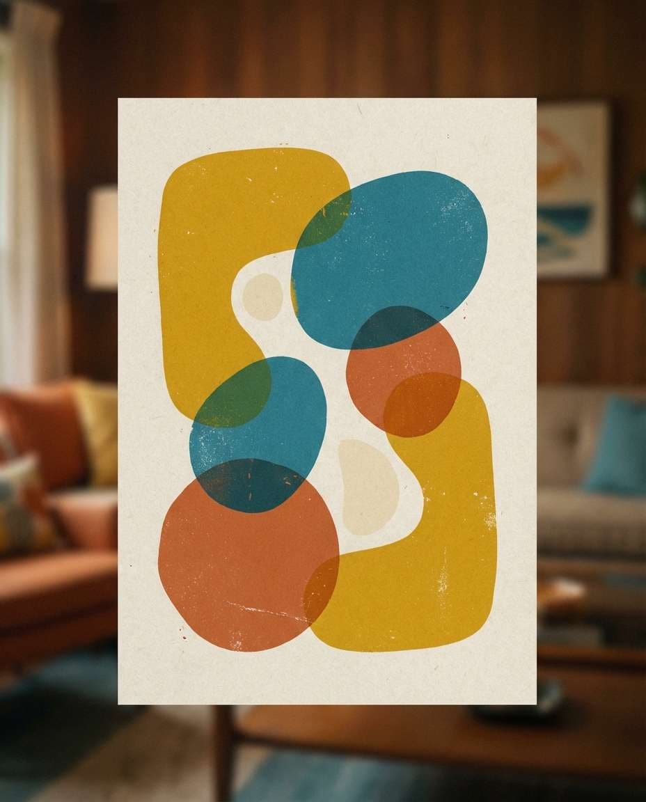 retro color blocks photo