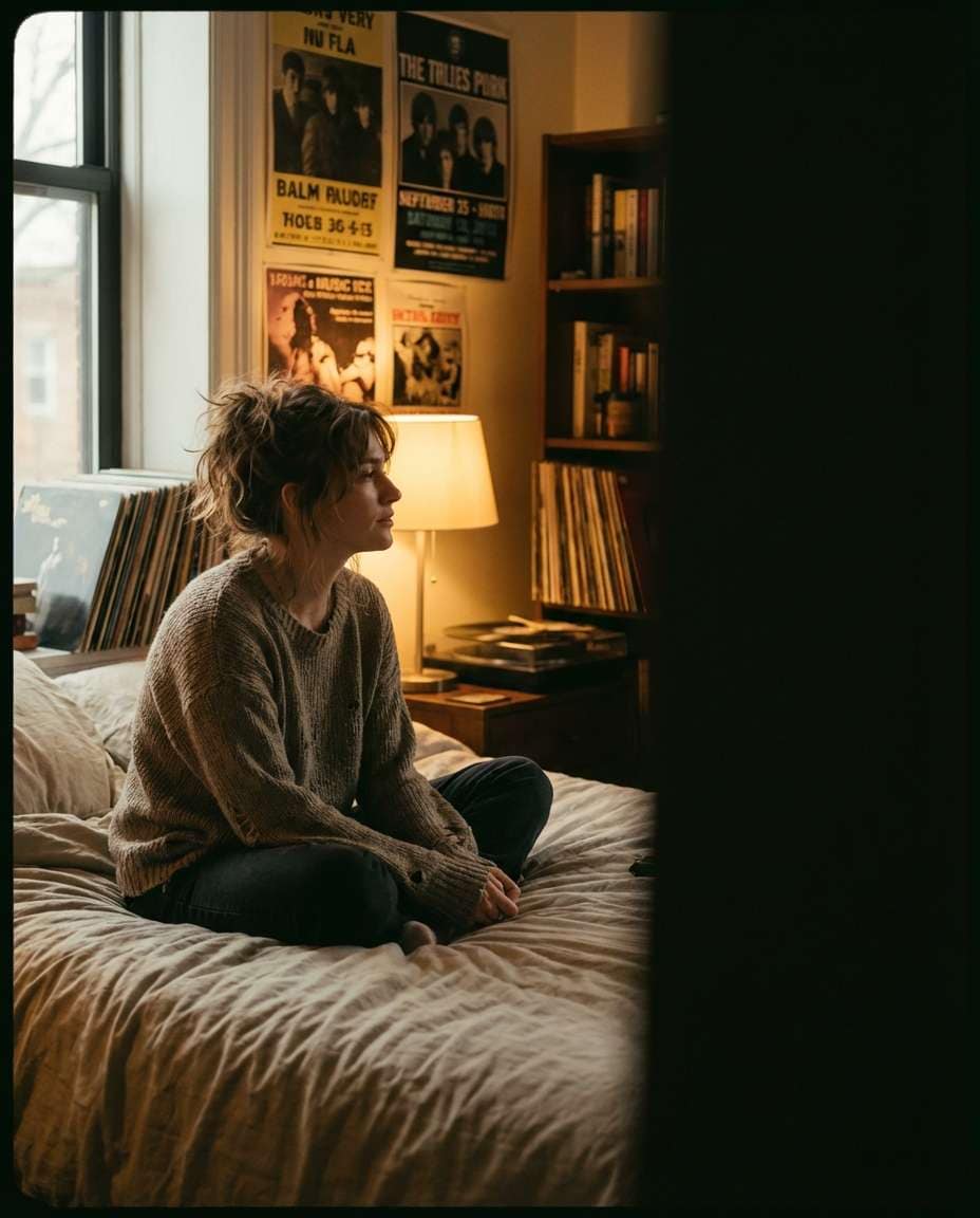 indie bedroom glow photo