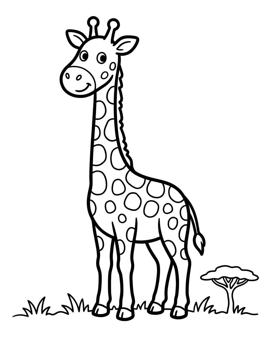 giraffe savanna photo