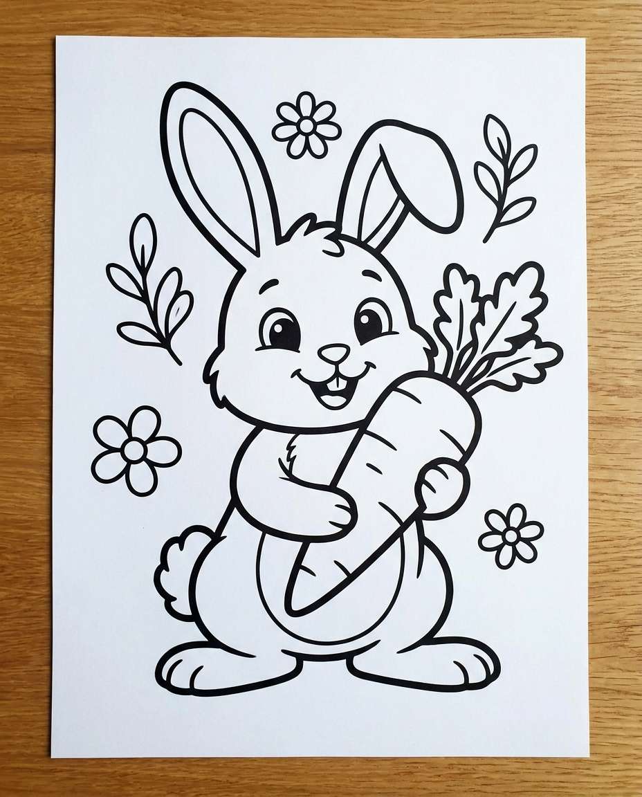 bunny carrot patch photo