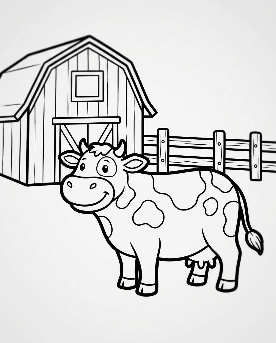 farm cow barn photo