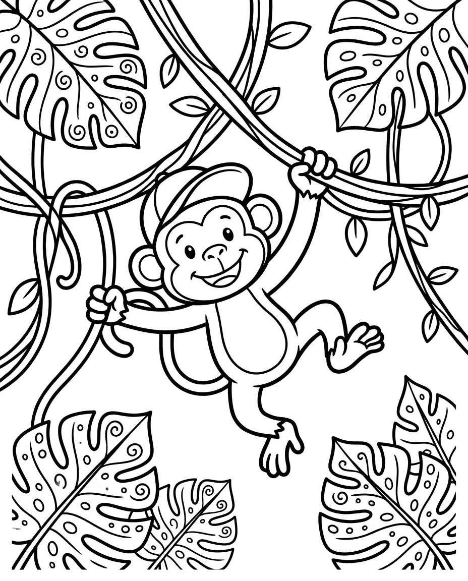 jungle monkey vines photo