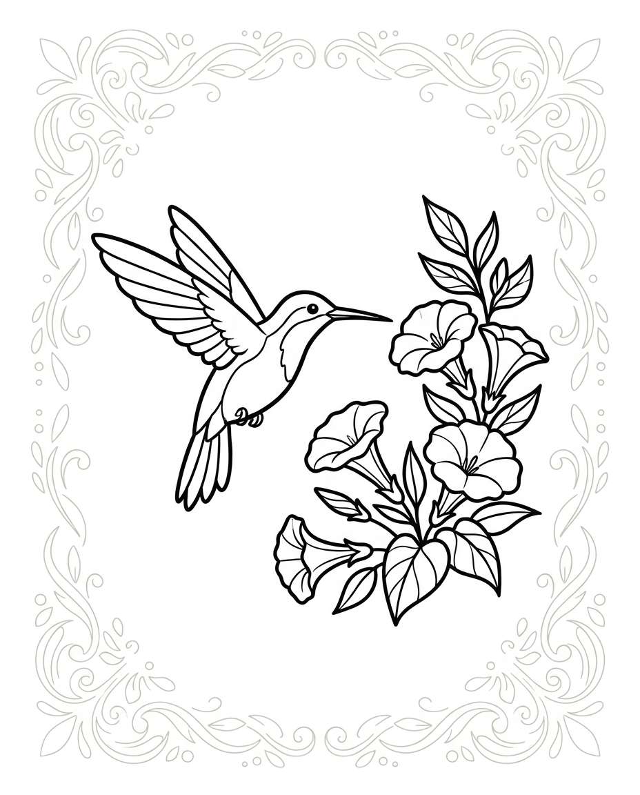 hummingbird flowers photo