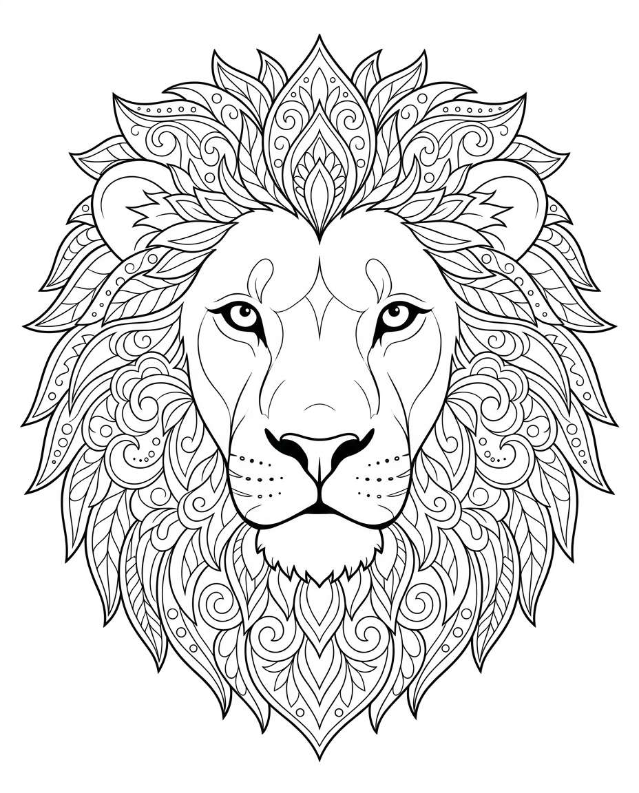 mandala mane lion photo