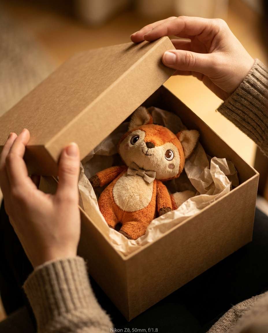 gift unboxing scene photo
