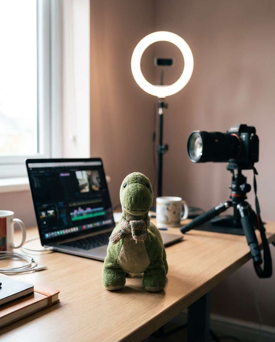 creator desk reel shot photo