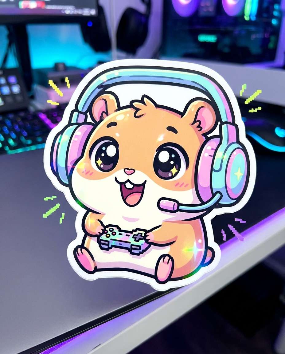 hamster gamer photo