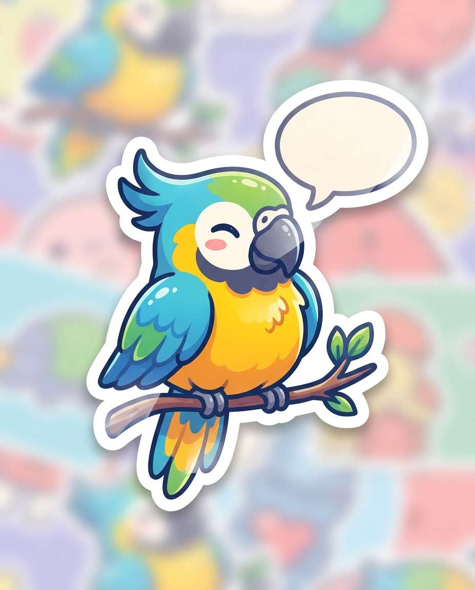 parrot speech bubble photo
