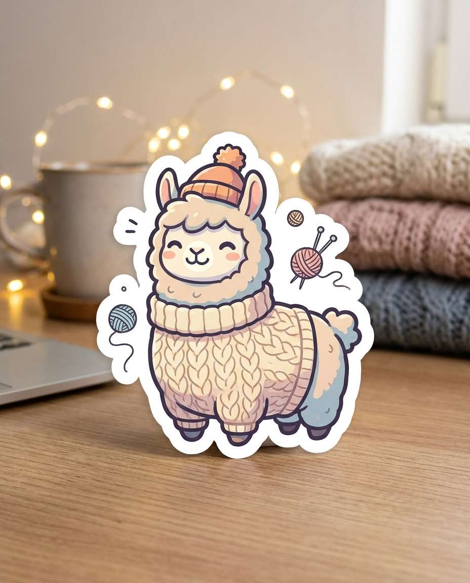 llama cozy sweater photo