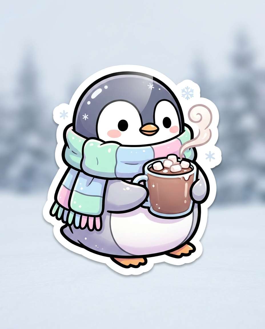 penguin hot cocoa photo