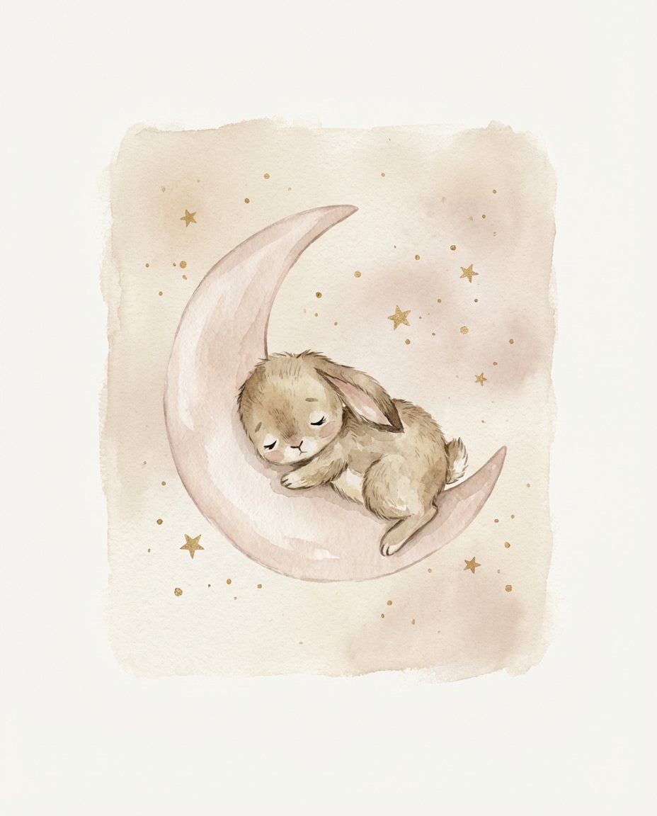 woodland bunny print photo