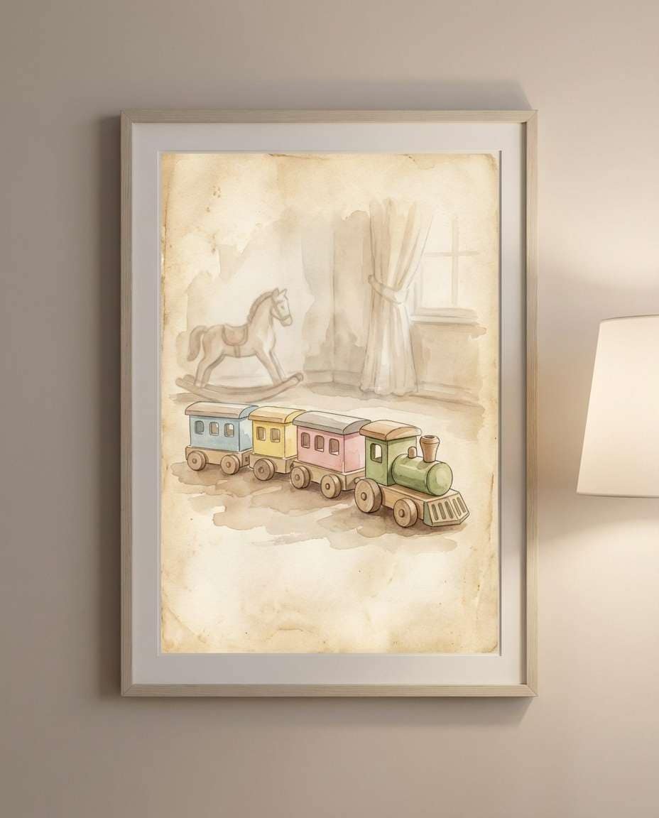 vintage storybook train photo