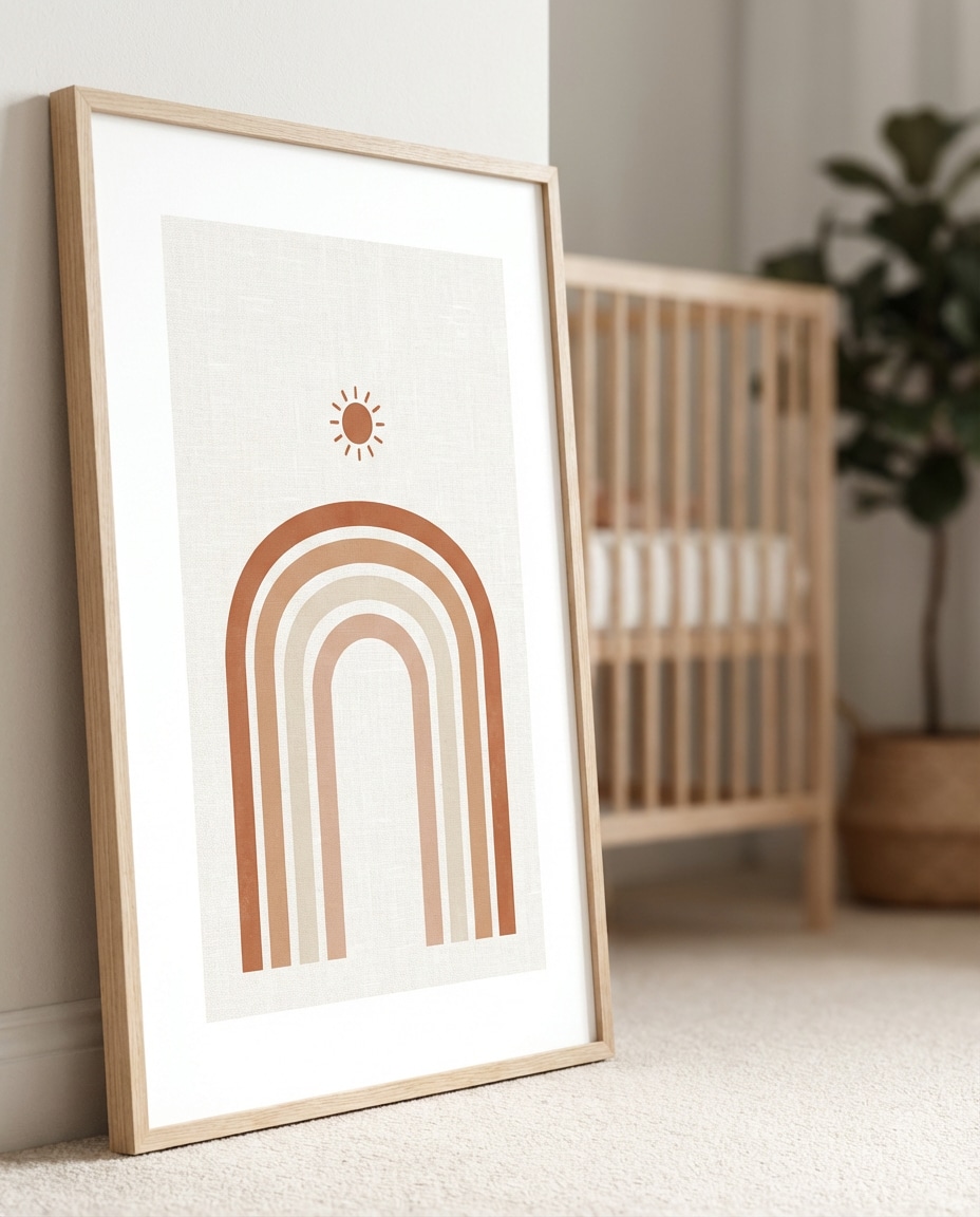 boho rainbow neutral photo