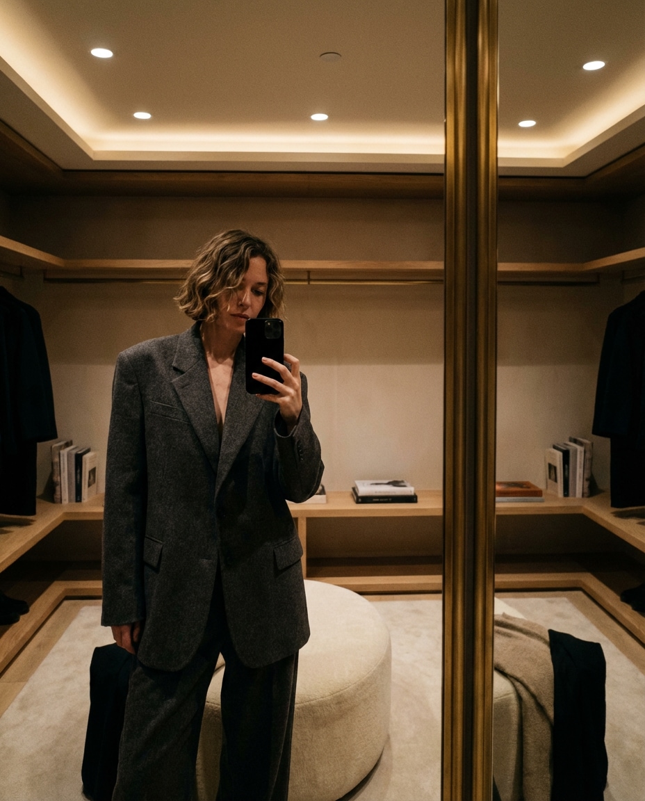 mirror selfie editorial photo