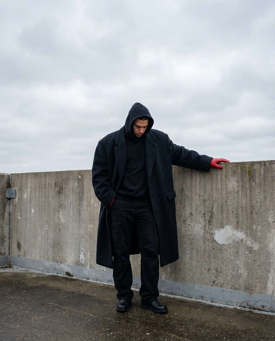 red accent minimal photo