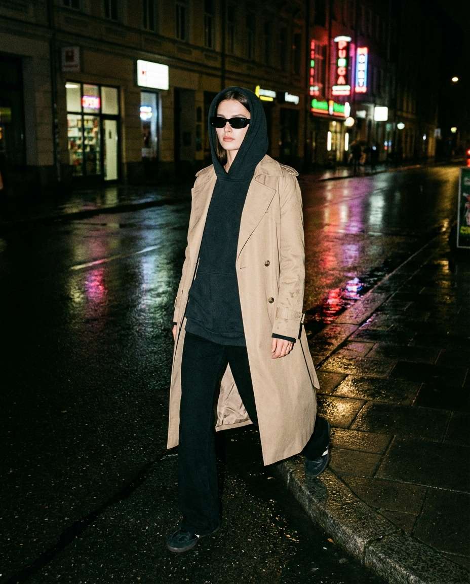 wet street paparazzi photo