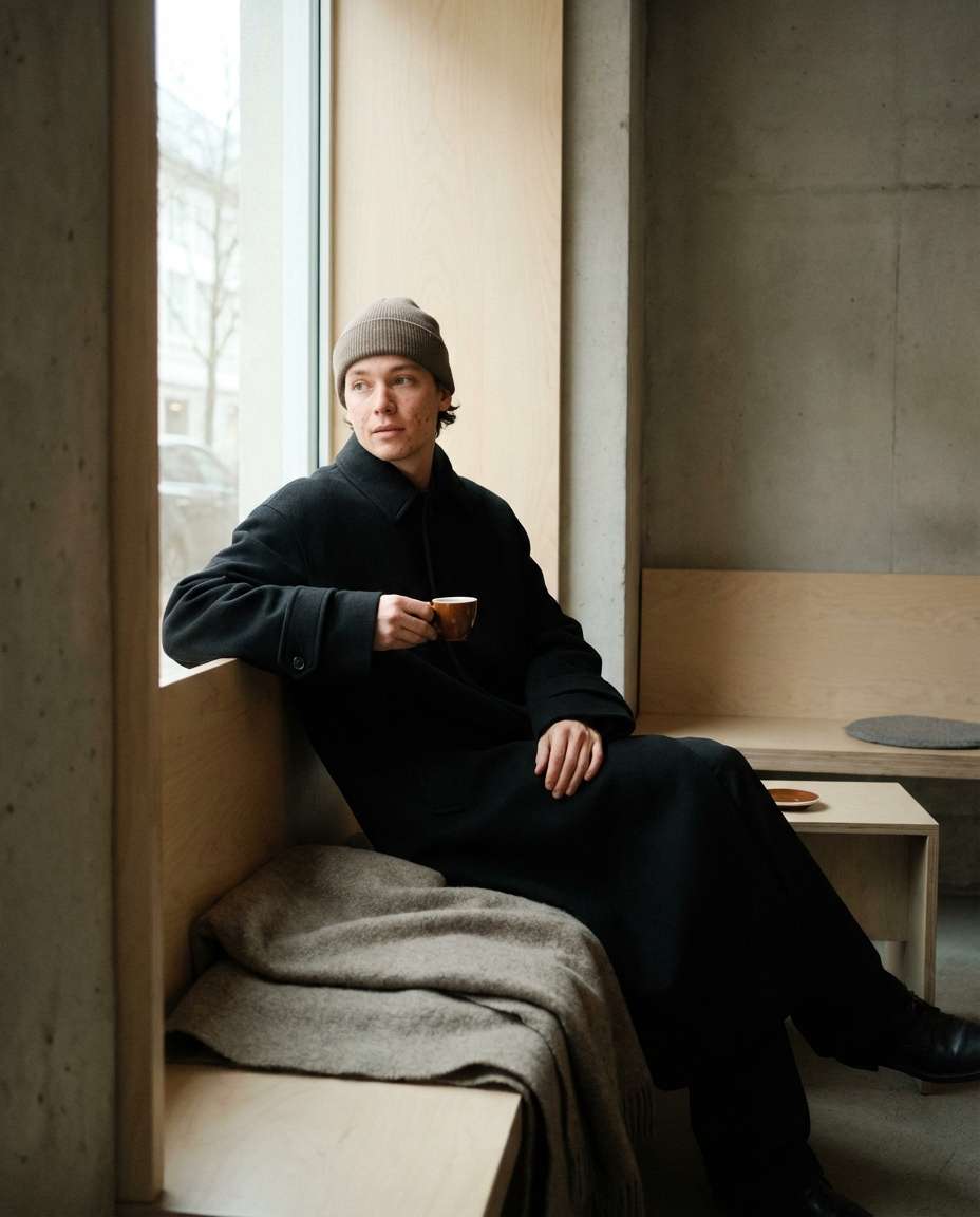 cozy cafe contrast photo