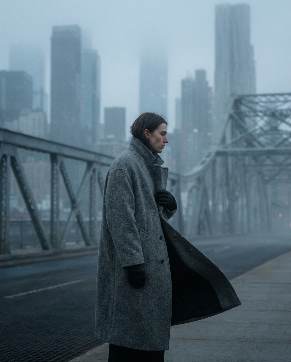 foggy morning bridge photo