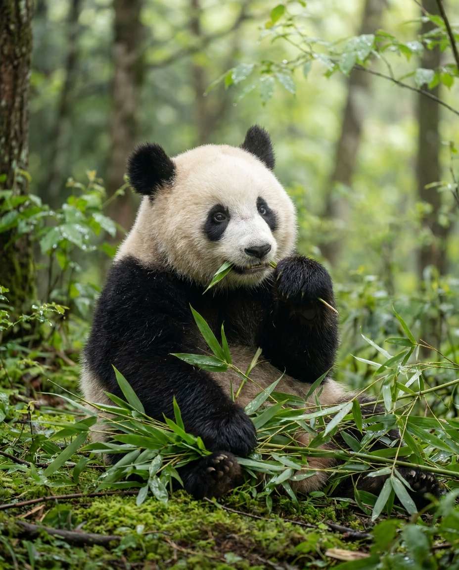 panda in photo