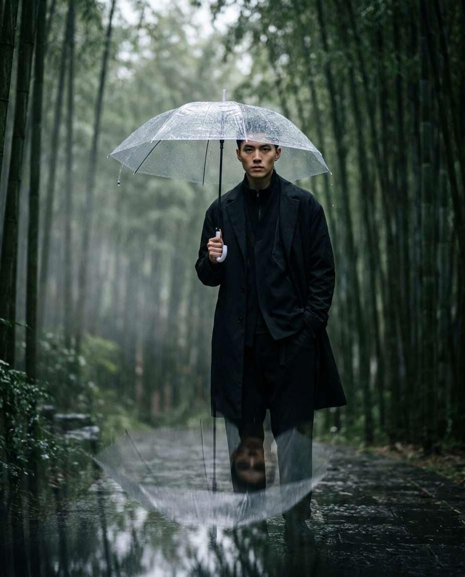 rainy umbrella photo