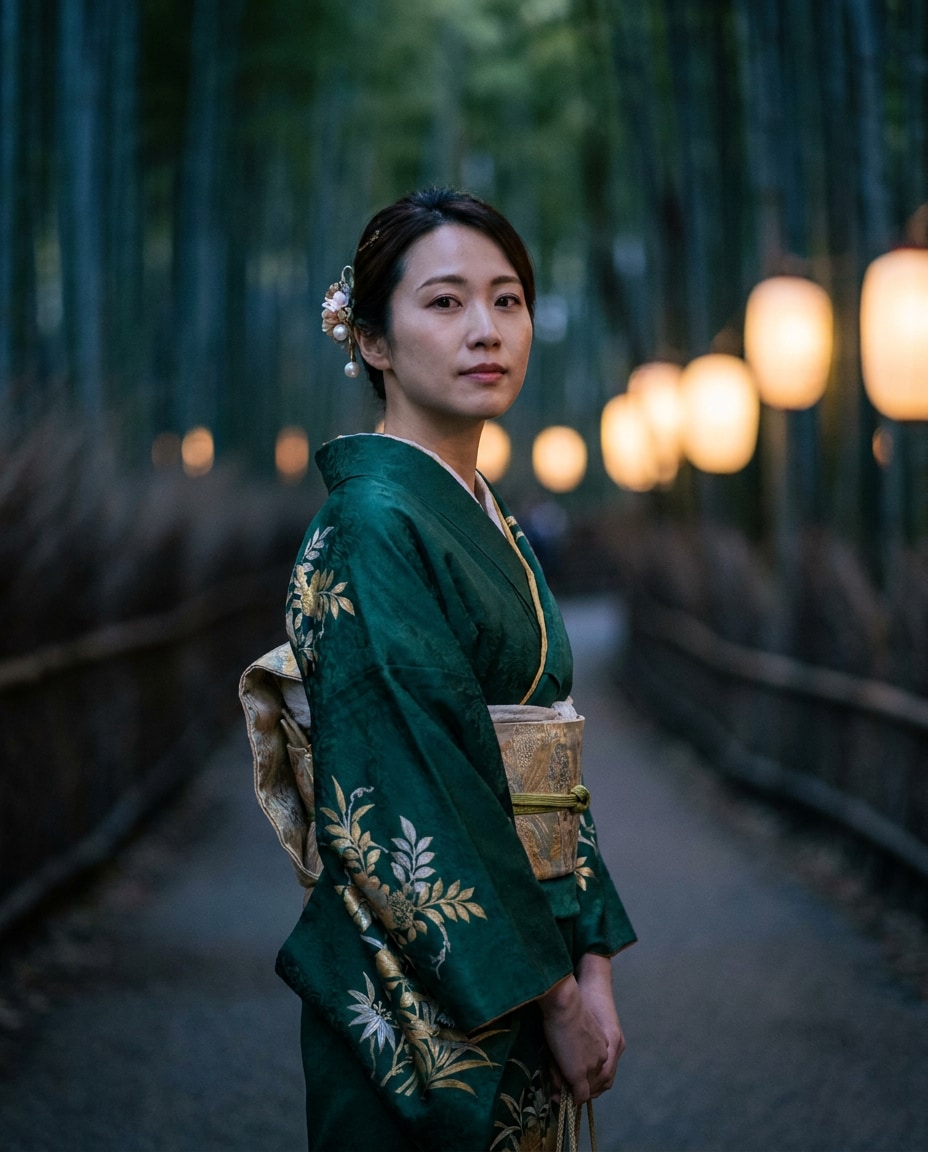 green kimono moment photo