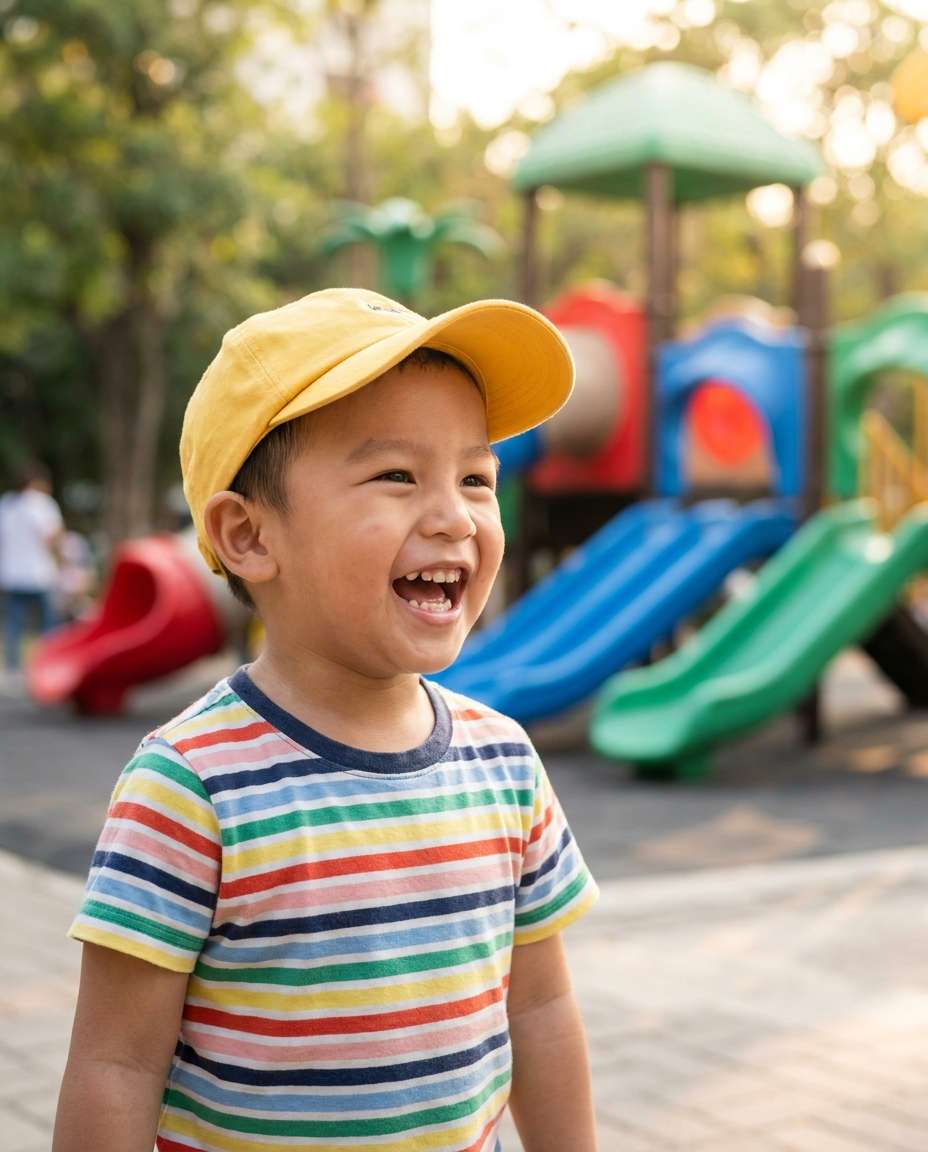 kid playful portrait photo
