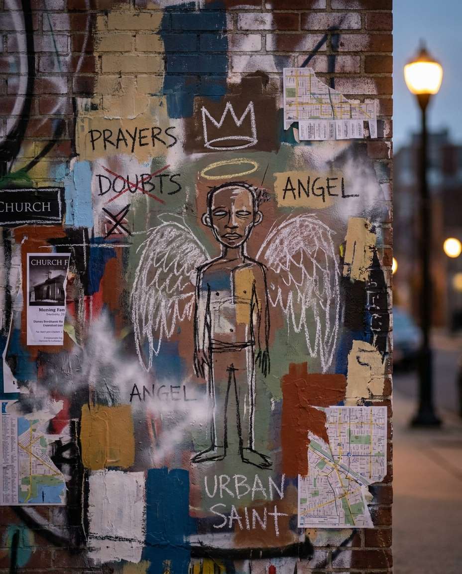 graffiti angel wings photo