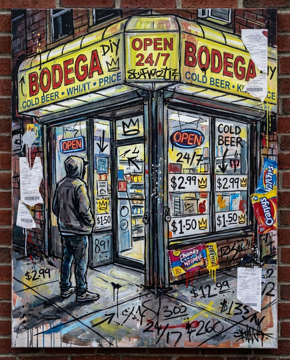 bodega night scene photo
