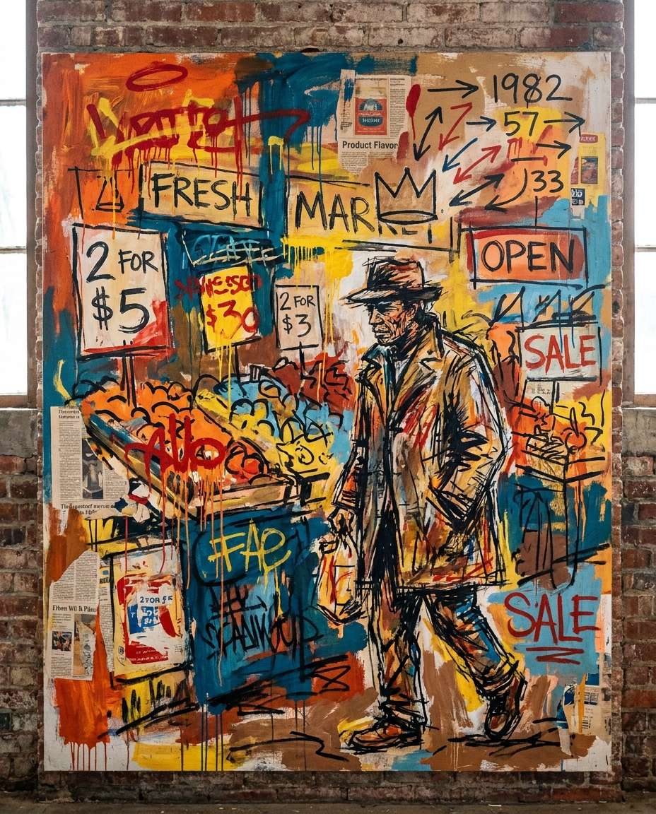 street market collage photo