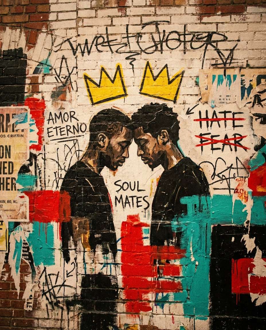 graffiti crown couple photo