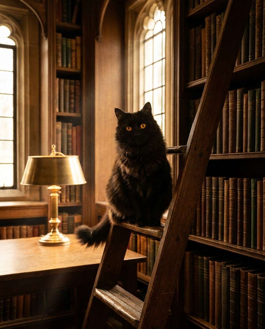 dark academia library photo