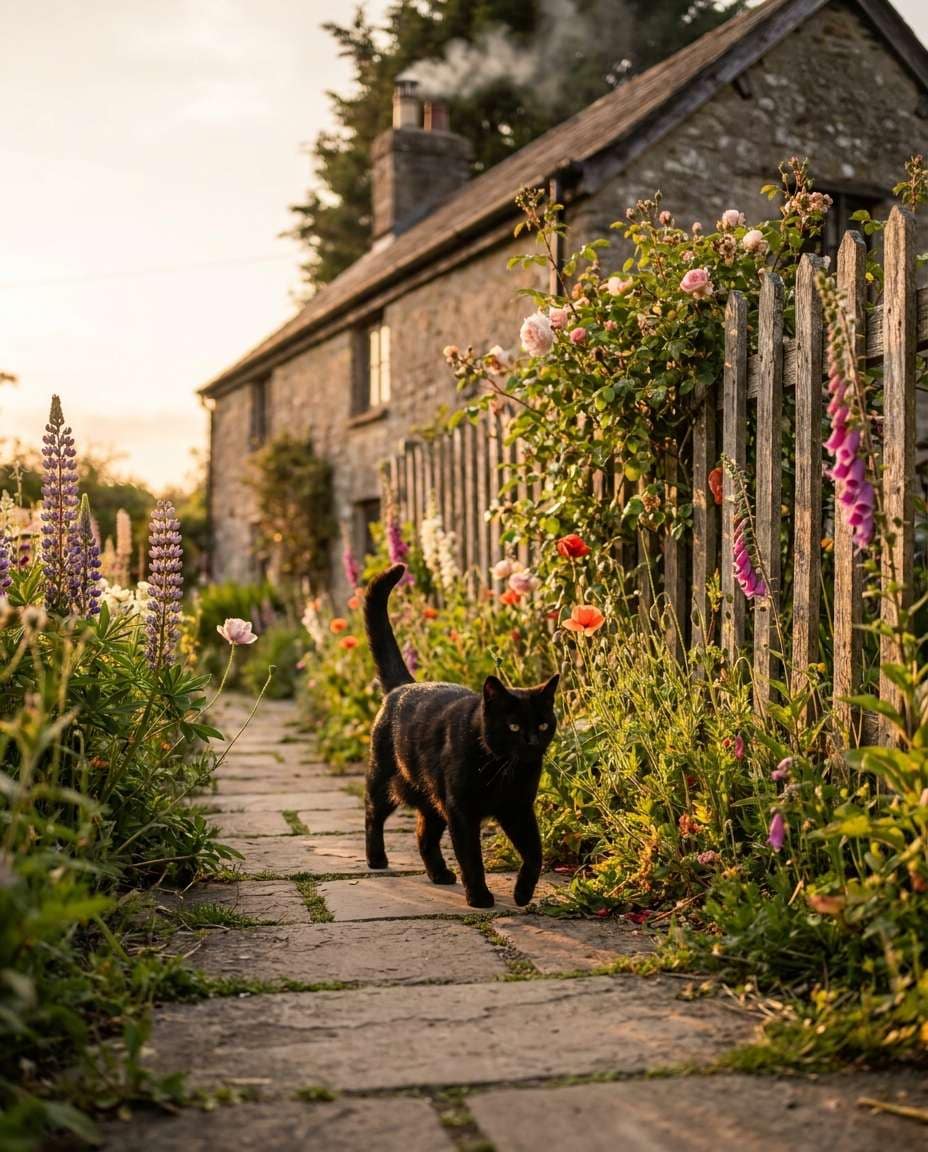 cottagecore garden path photo