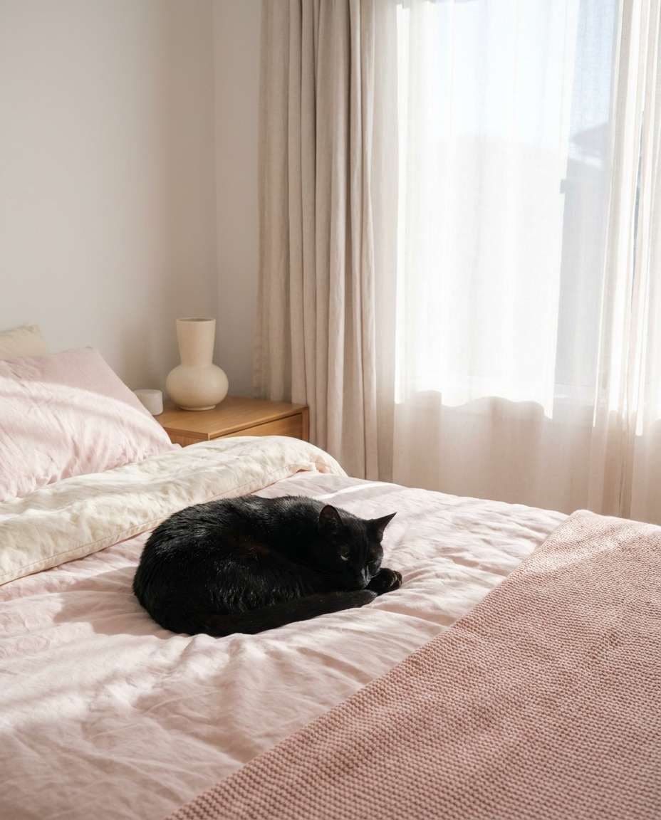 soft pastel bedroom photo