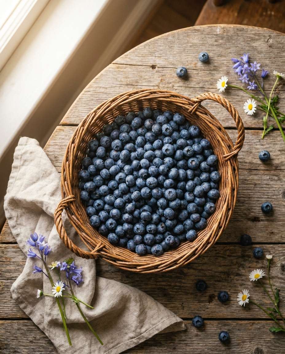 farmer basket flat lay photo