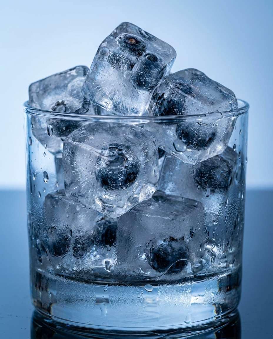 ice cube blueberries photo